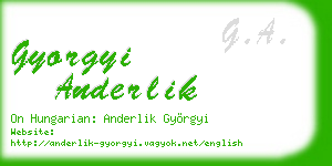 gyorgyi anderlik business card