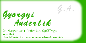 gyorgyi anderlik business card